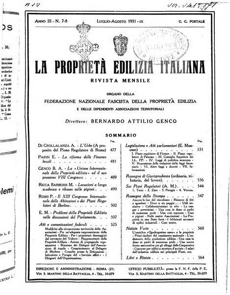 La proprieta edilizià italiana rivista mensile