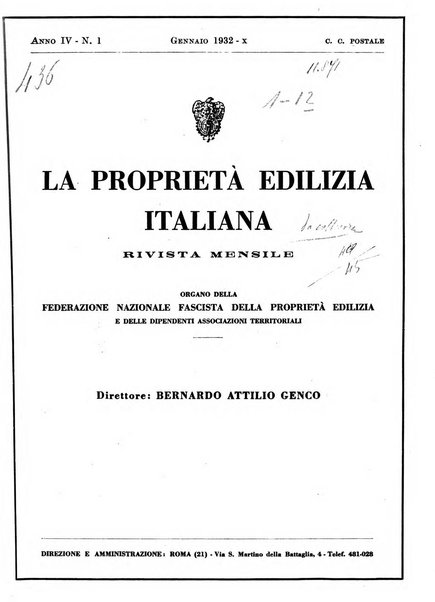 La proprieta edilizià italiana rivista mensile