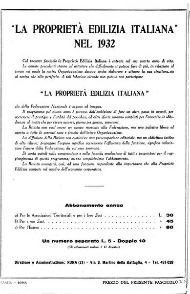 La proprieta edilizià italiana rivista mensile