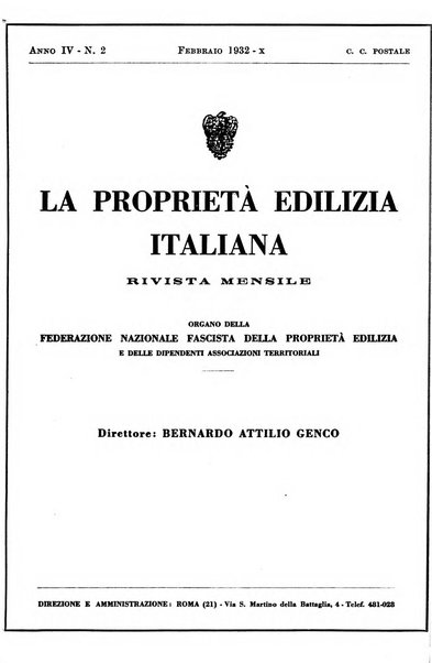 La proprieta edilizià italiana rivista mensile