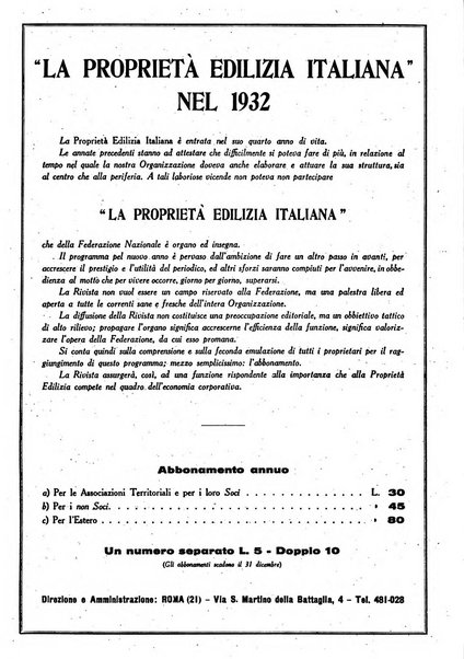 La proprieta edilizià italiana rivista mensile