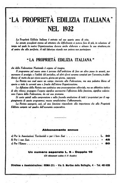 La proprieta edilizià italiana rivista mensile