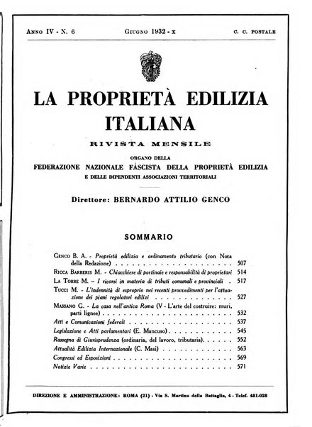 La proprieta edilizià italiana rivista mensile