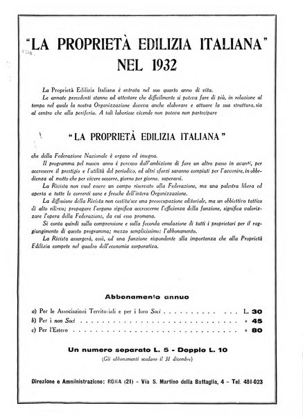 La proprieta edilizià italiana rivista mensile