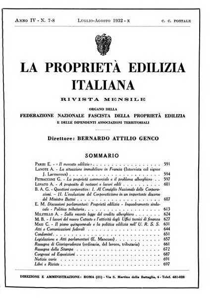 La proprieta edilizià italiana rivista mensile