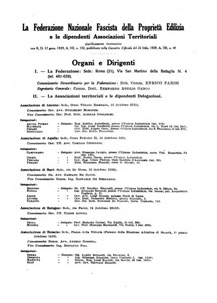 La proprieta edilizià italiana rivista mensile