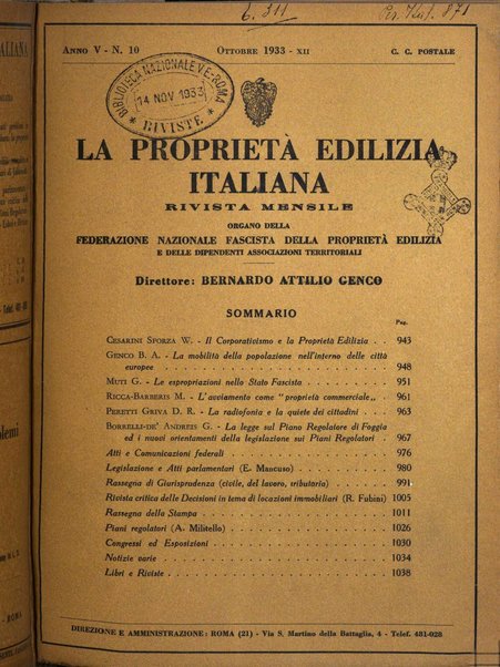 La proprieta edilizià italiana rivista mensile