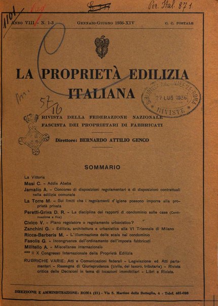 La proprieta edilizià italiana rivista mensile