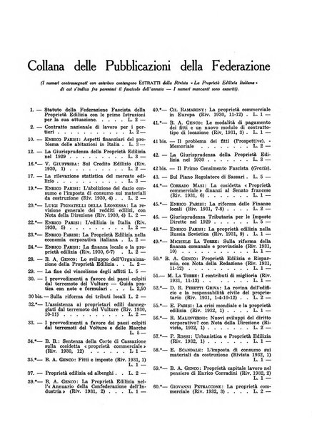 La proprieta edilizià italiana rivista mensile