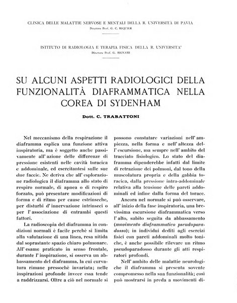 Quaderni di radiologia rivista di collaborazione clinico-radiologica fondata da M. Lapenna