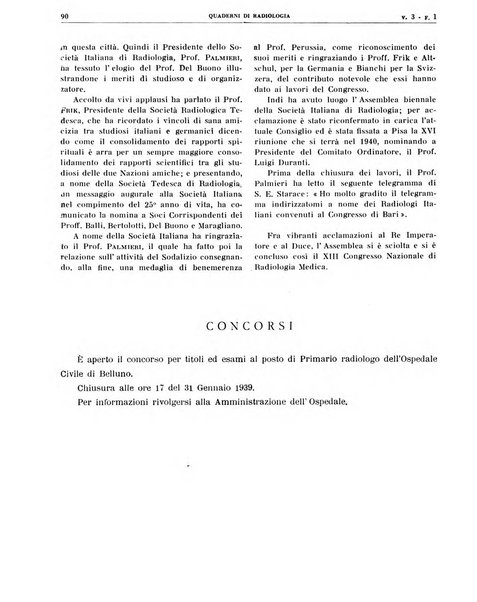 Quaderni di radiologia rivista di collaborazione clinico-radiologica fondata da M. Lapenna