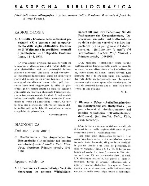 Quaderni di radiologia rivista di collaborazione clinico-radiologica fondata da M. Lapenna