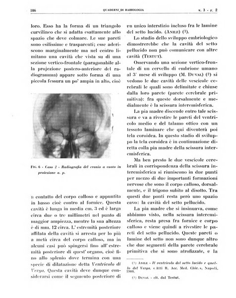 Quaderni di radiologia rivista di collaborazione clinico-radiologica fondata da M. Lapenna