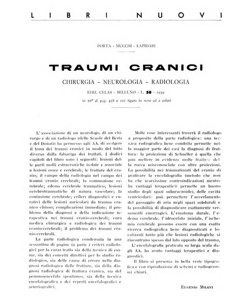 Quaderni di radiologia rivista di collaborazione clinico-radiologica fondata da M. Lapenna