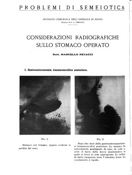 Quaderni di radiologia rivista di collaborazione clinico-radiologica fondata da M. Lapenna