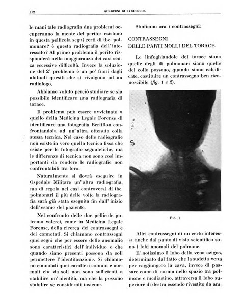 Quaderni di radiologia rivista di collaborazione clinico-radiologica fondata da M. Lapenna