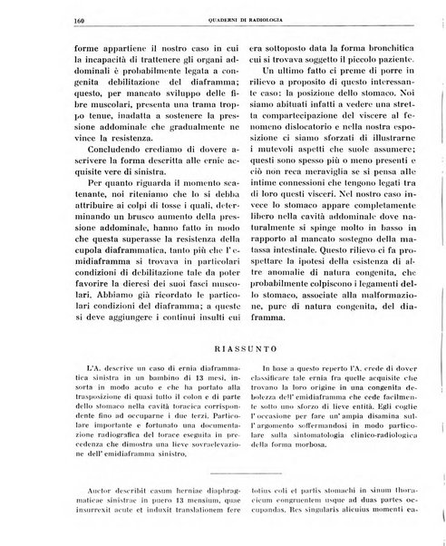 Quaderni di radiologia rivista di collaborazione clinico-radiologica fondata da M. Lapenna