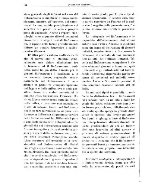 Quaderni di radiologia rivista di collaborazione clinico-radiologica fondata da M. Lapenna