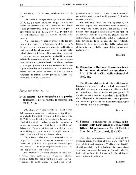 Quaderni di radiologia rivista di collaborazione clinico-radiologica fondata da M. Lapenna