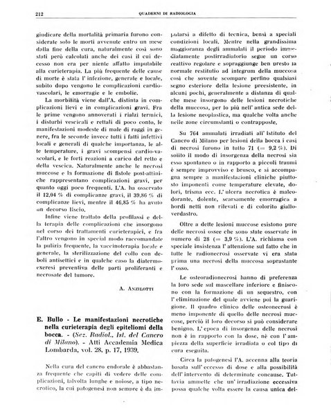 Quaderni di radiologia rivista di collaborazione clinico-radiologica fondata da M. Lapenna