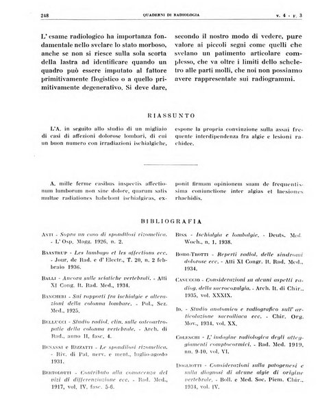 Quaderni di radiologia rivista di collaborazione clinico-radiologica fondata da M. Lapenna