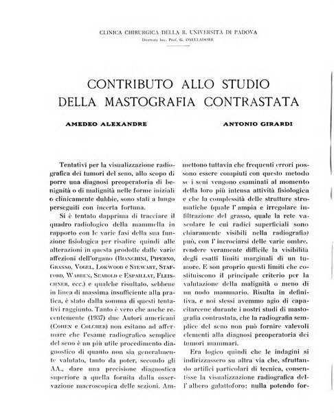 Quaderni di radiologia rivista di collaborazione clinico-radiologica fondata da M. Lapenna