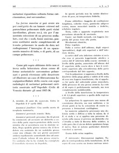 Quaderni di radiologia rivista di collaborazione clinico-radiologica fondata da M. Lapenna