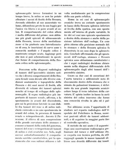 Quaderni di radiologia rivista di collaborazione clinico-radiologica fondata da M. Lapenna