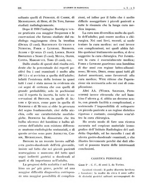 Quaderni di radiologia rivista di collaborazione clinico-radiologica fondata da M. Lapenna