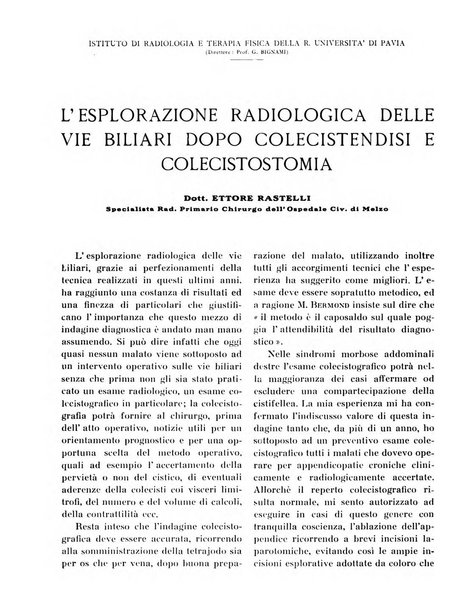 Quaderni di radiologia rivista di collaborazione clinico-radiologica fondata da M. Lapenna