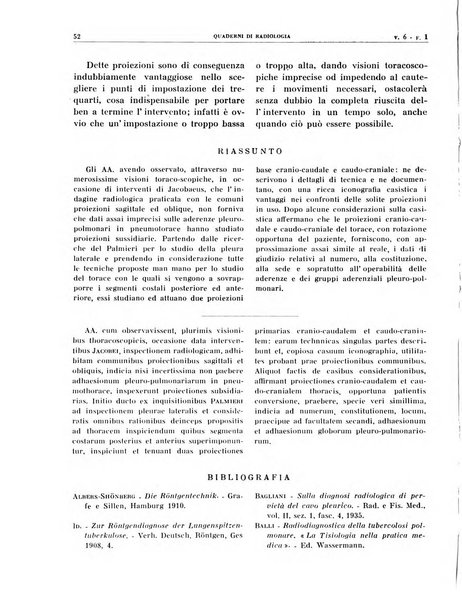 Quaderni di radiologia rivista di collaborazione clinico-radiologica fondata da M. Lapenna