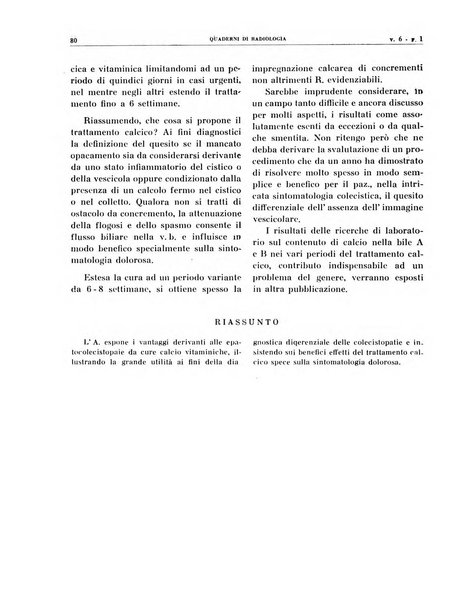 Quaderni di radiologia rivista di collaborazione clinico-radiologica fondata da M. Lapenna