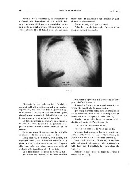 Quaderni di radiologia rivista di collaborazione clinico-radiologica fondata da M. Lapenna