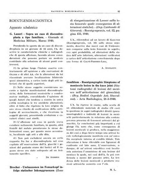 Quaderni di radiologia rivista di collaborazione clinico-radiologica fondata da M. Lapenna