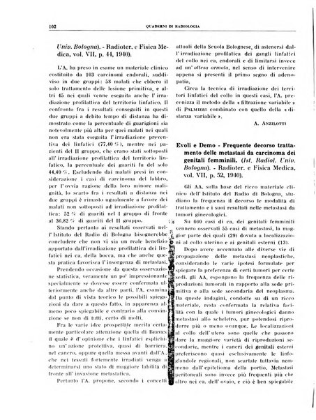 Quaderni di radiologia rivista di collaborazione clinico-radiologica fondata da M. Lapenna