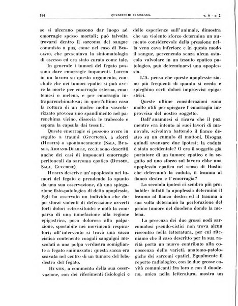 Quaderni di radiologia rivista di collaborazione clinico-radiologica fondata da M. Lapenna