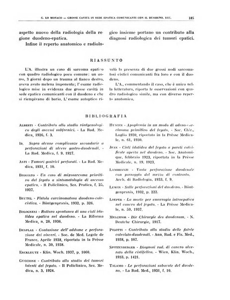 Quaderni di radiologia rivista di collaborazione clinico-radiologica fondata da M. Lapenna