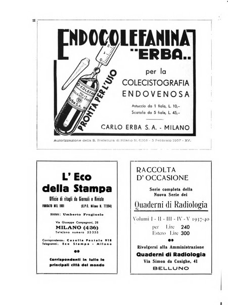 Quaderni di radiologia rivista di collaborazione clinico-radiologica fondata da M. Lapenna