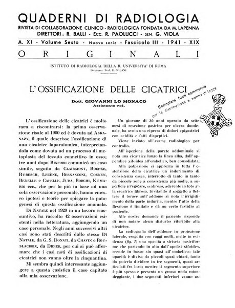 Quaderni di radiologia rivista di collaborazione clinico-radiologica fondata da M. Lapenna