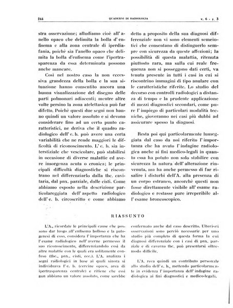 Quaderni di radiologia rivista di collaborazione clinico-radiologica fondata da M. Lapenna