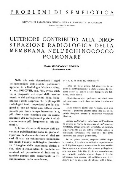 Quaderni di radiologia rivista di collaborazione clinico-radiologica fondata da M. Lapenna