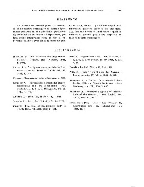 Quaderni di radiologia rivista di collaborazione clinico-radiologica fondata da M. Lapenna