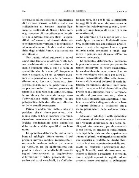 Quaderni di radiologia rivista di collaborazione clinico-radiologica fondata da M. Lapenna