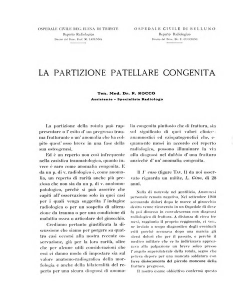 Quaderni di radiologia rivista di collaborazione clinico-radiologica fondata da M. Lapenna