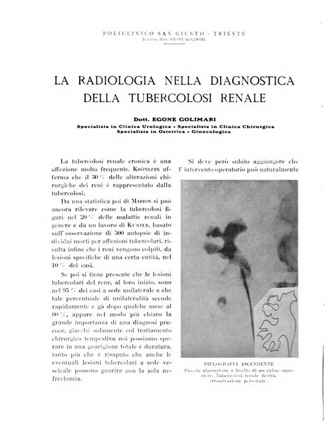 Quaderni di radiologia rivista di collaborazione clinico-radiologica fondata da M. Lapenna