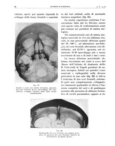 Quaderni di radiologia rivista di collaborazione clinico-radiologica fondata da M. Lapenna