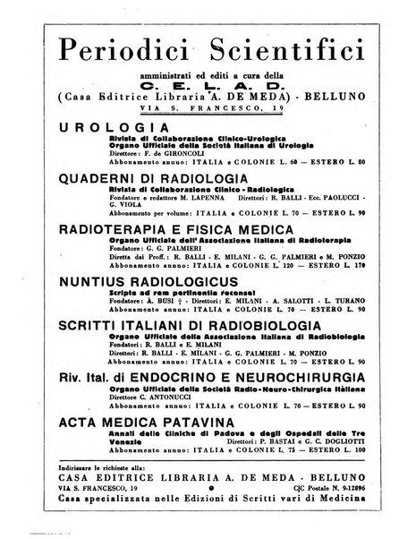 Quaderni di radiologia rivista di collaborazione clinico-radiologica fondata da M. Lapenna