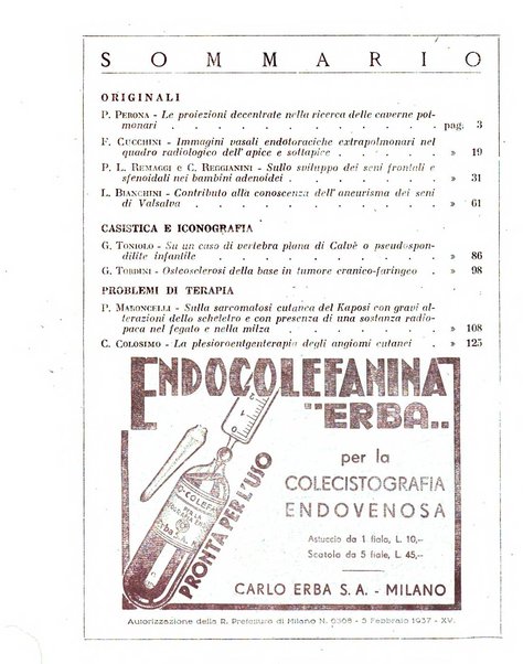 Quaderni di radiologia rivista di collaborazione clinico-radiologica fondata da M. Lapenna