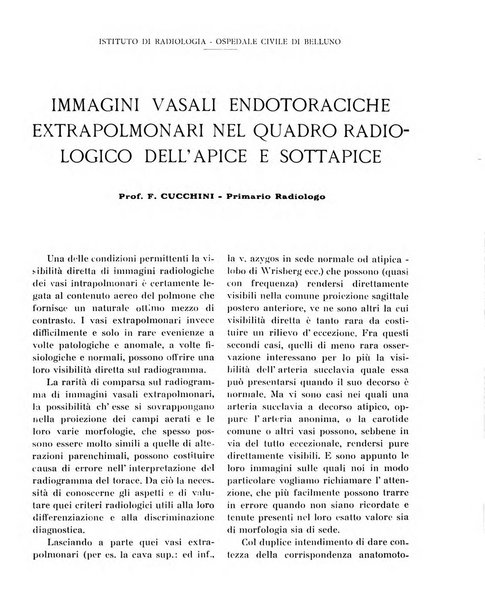 Quaderni di radiologia rivista di collaborazione clinico-radiologica fondata da M. Lapenna