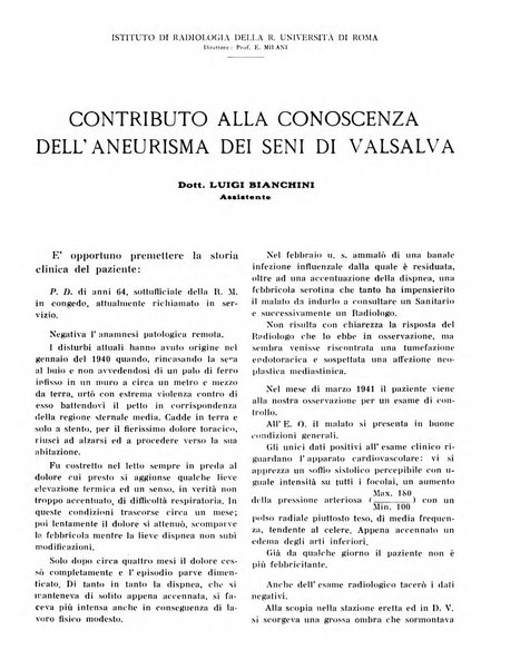 Quaderni di radiologia rivista di collaborazione clinico-radiologica fondata da M. Lapenna